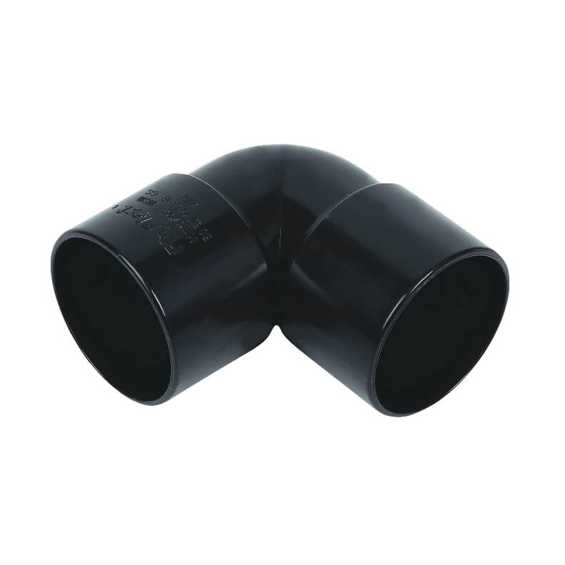 40MM WASTE - 1_" 90 � KNUCKLE BEND SOLVENT BLACK