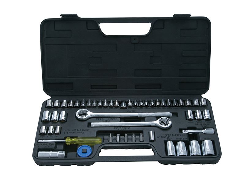 BlueSpotTools 01746 Socket Set of 52 Metric & AF 1/4 3/8 & 1/2in Drive