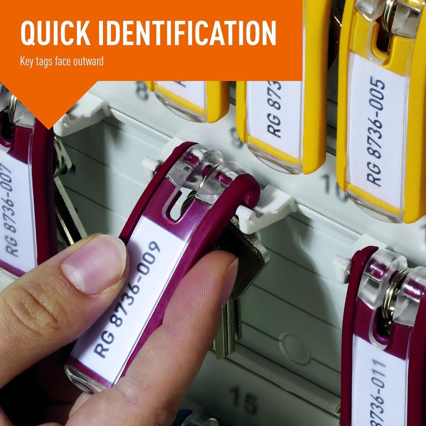 Durable Key Clips Organisational Label Hooks Assorted Pack of 24 | Durable Key Clips for Office, Warehouse and Workplace Use