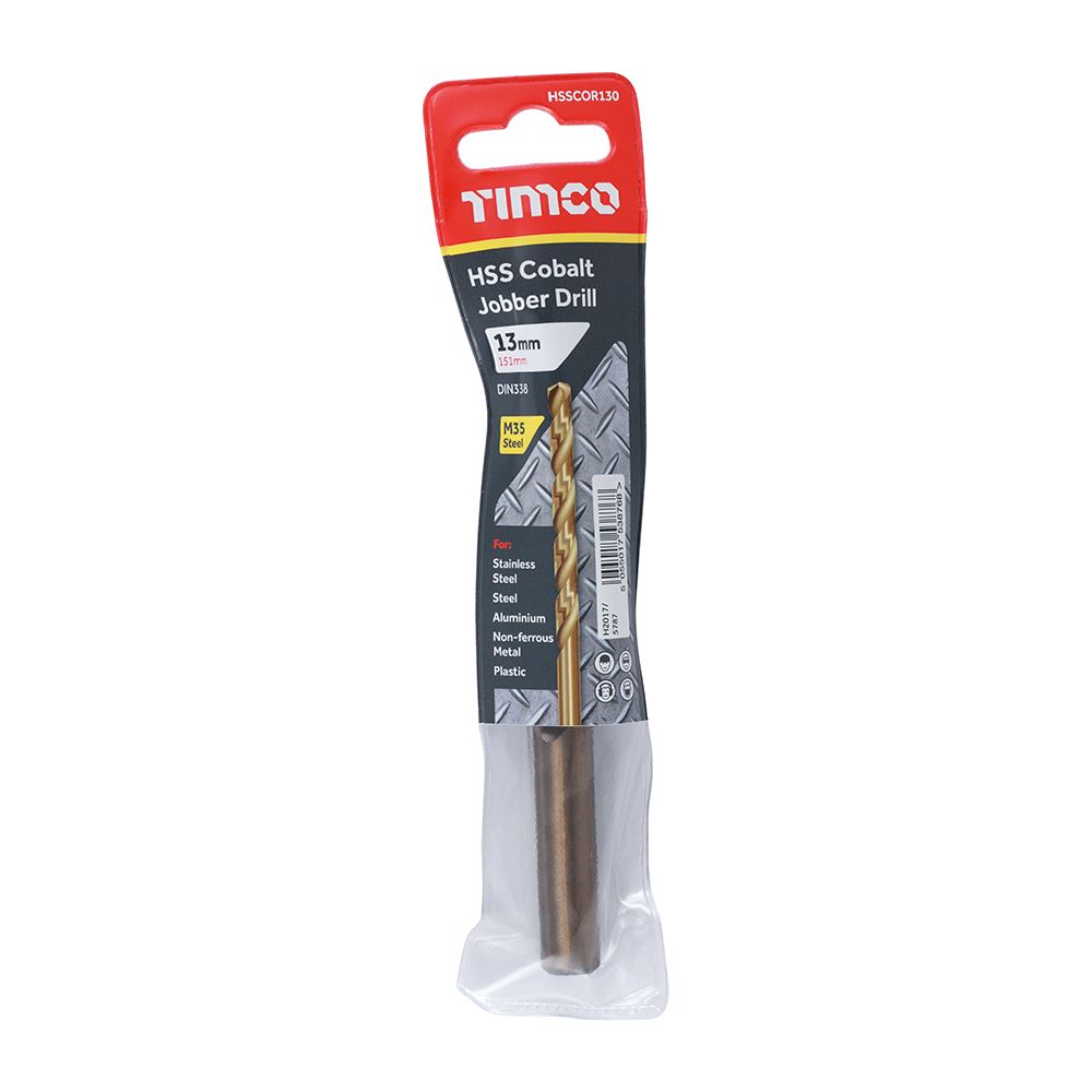 TIMCO HSS-CO Jobber Drill Bit Cobalt 13.0mm Pack 1