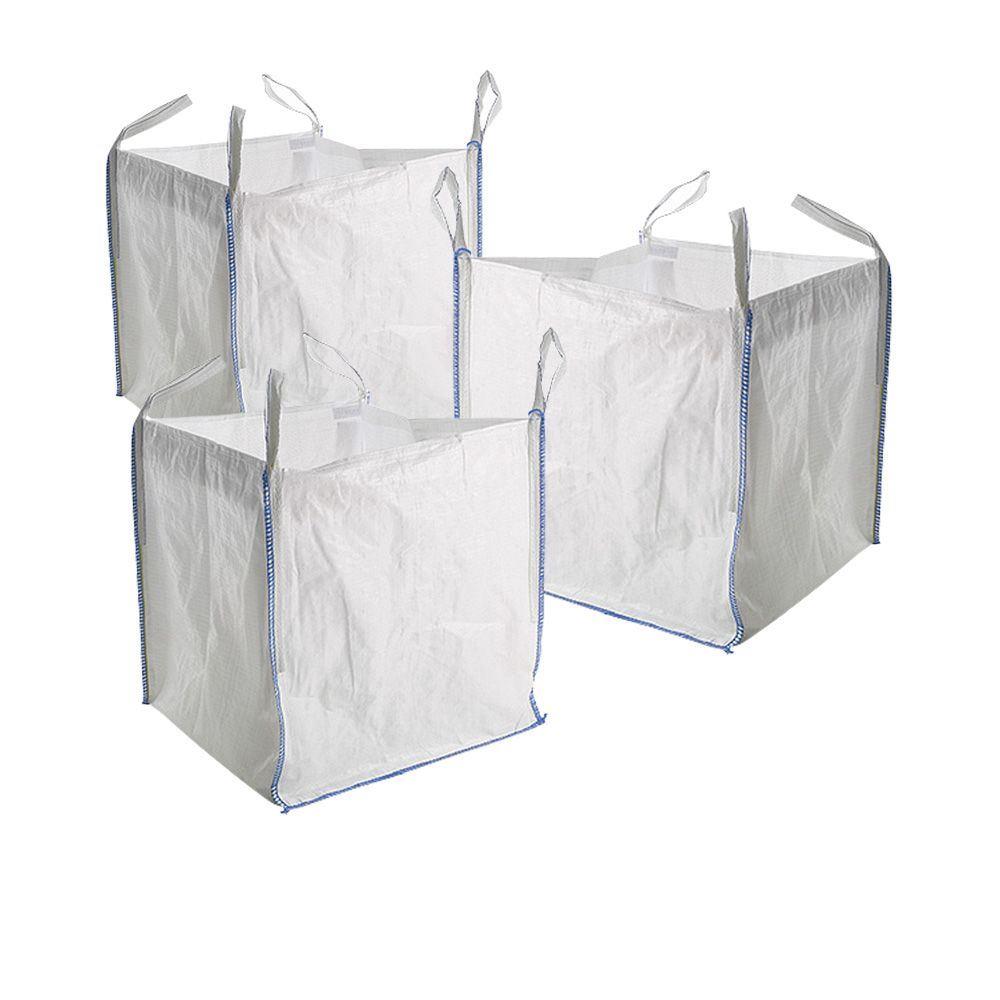 Yuzet Builders Bulk Bag 1000kg FIBC Rubble Sack 85 x 85 x 85cm Woven Polypropylene for Sand, Aggregate, Garden Waste & Construction Materials