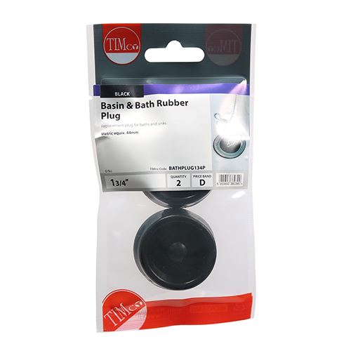 TIMCO Bath & Sink Plugs 1 3/4" Pack 2