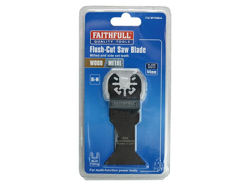 Faithfull FAIMFWM44 Bi-Metal Flush Cut Wood/Metal Blade 44mm |