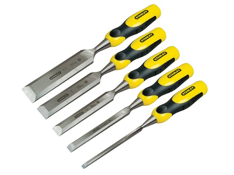 STANLEY� 2-16-885 DYNAGRIP� Bevel Edge Chisel with Strike Cap Set, 5 Piece