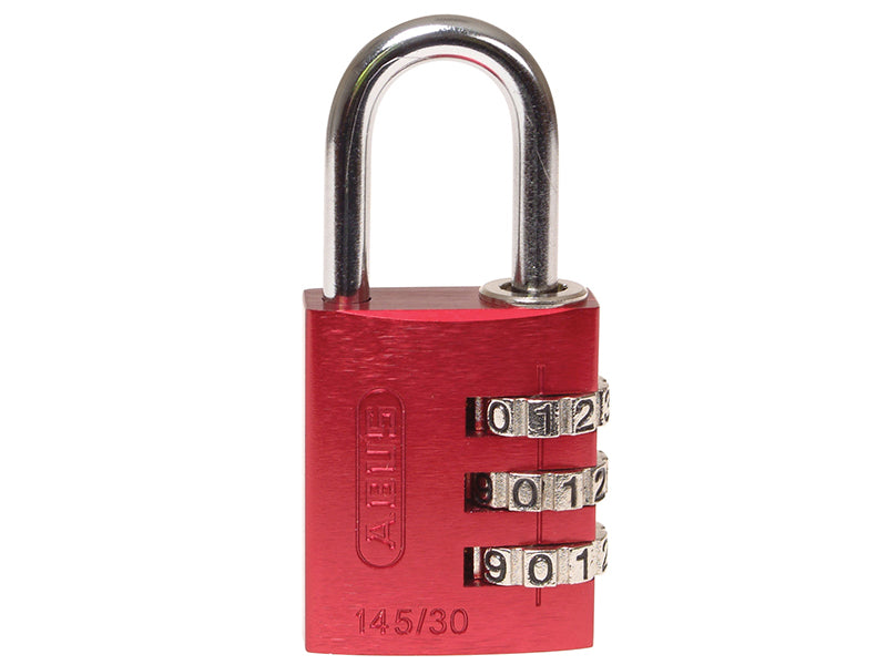 ABUS 46578 145/30 30mm Aluminium Combination Padlock Red 46578