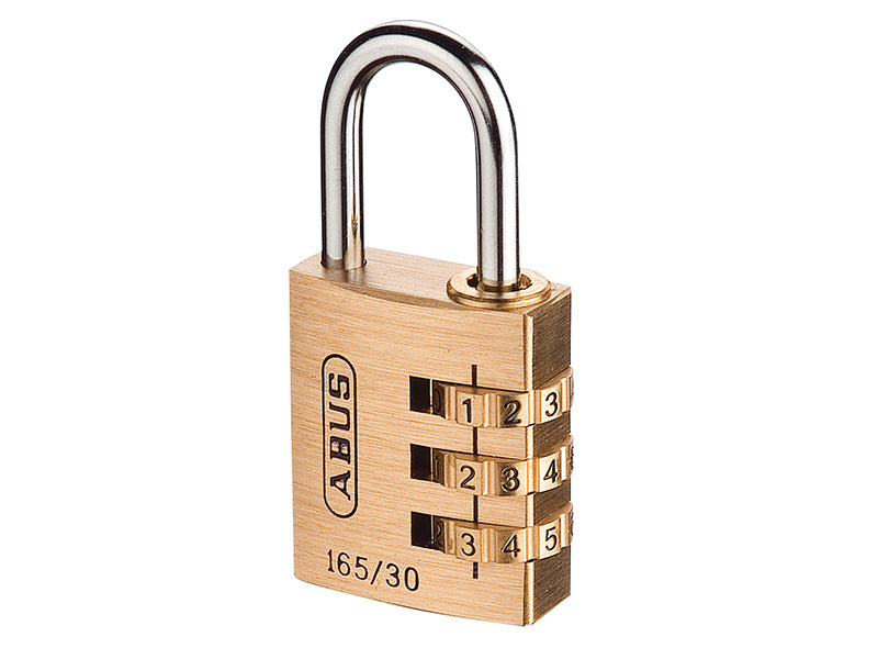 ABUS 32162 165/30 30mm Solid Brass Body Combination Padlock (3-Digit) Carded