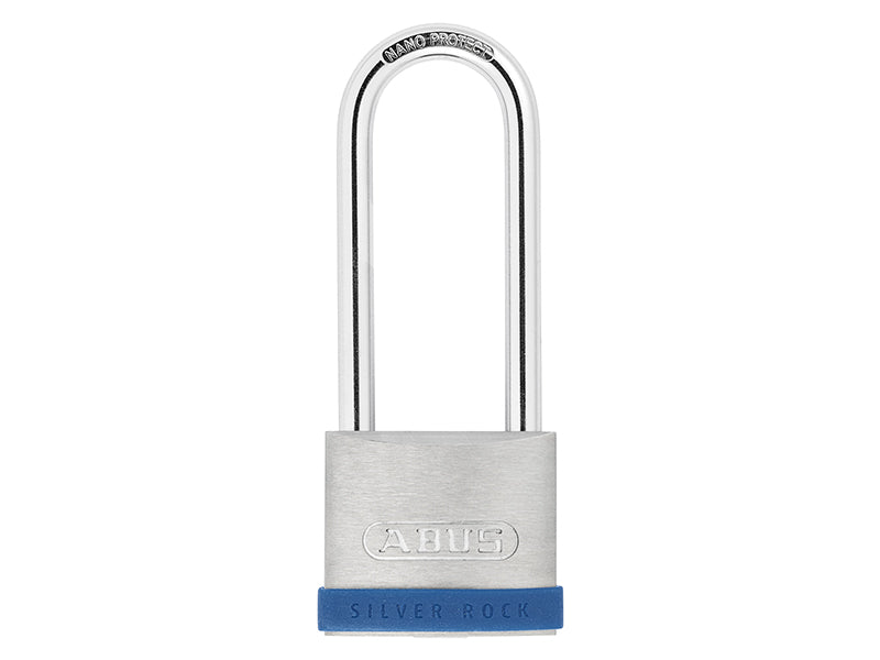 ABUS 80887 50mm Silver Rock� 5 Padlock Long Shackle 80mm