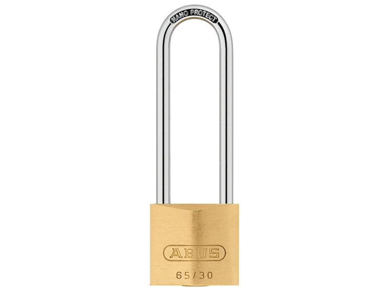 ABUS 35120 65/30mm Brass Padlock 60mm Long Shackle Carded