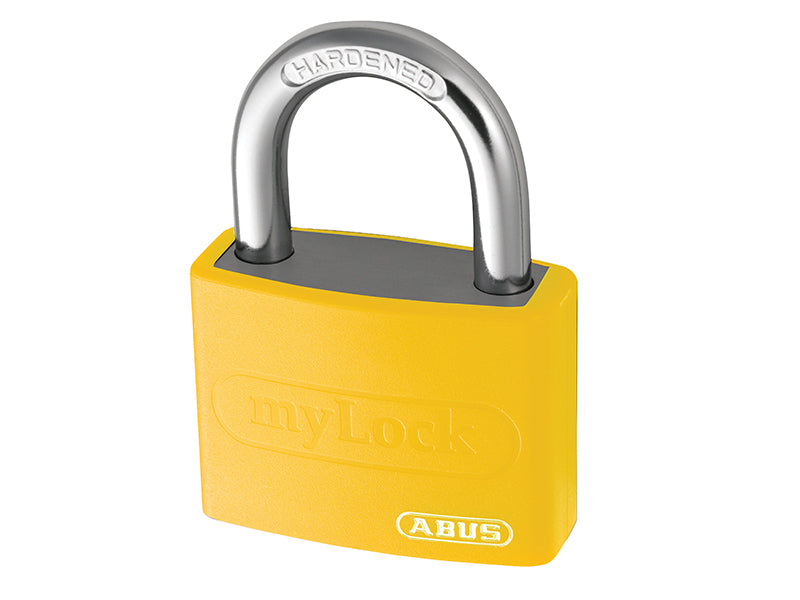 ABUS 49934 T65AL/40mm My Lock Aluminium Padlock Yellow Keyed Alike 6401