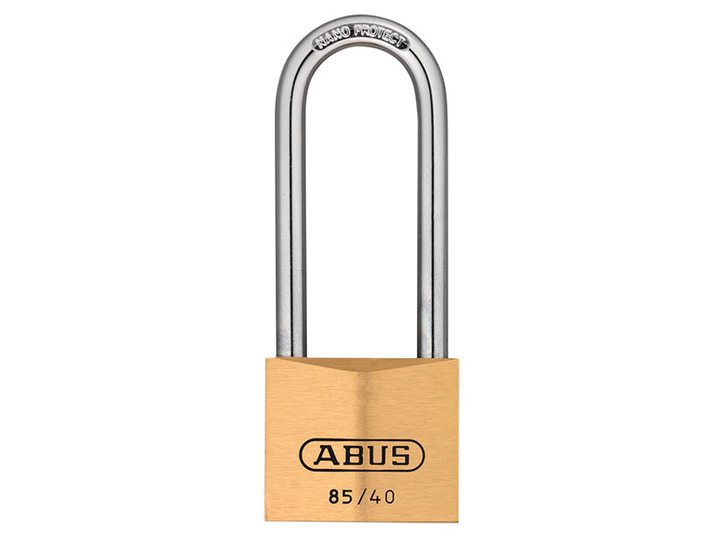 ABUS 35434 85/40mm Brass Padlock 63mm Long Shackle Carded