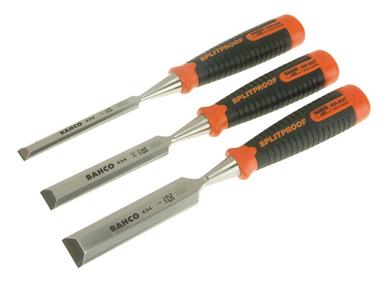 Bahco 434-S3-EUR 434 Bevel Edge Chisel Set, 3 Piece