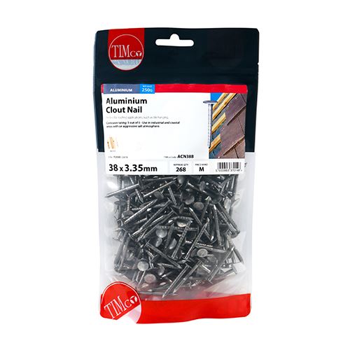 TIMCO Clout Nail - Aluminium 38 x 3.35 Pack 0.25