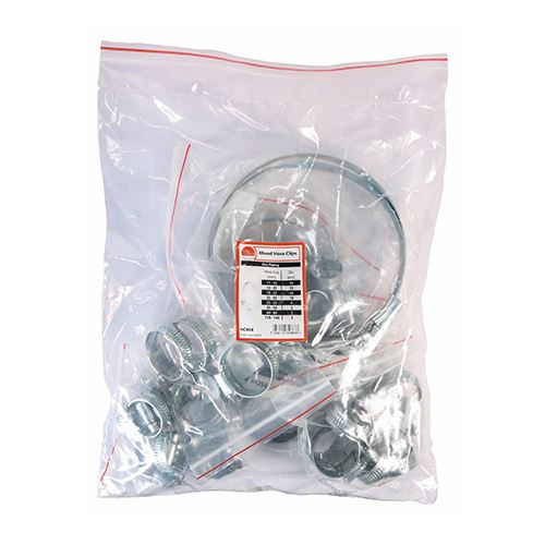 TIMCO Hose Clips Zinc Mixed Silver Pack 50