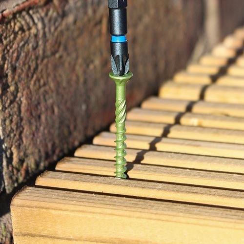 TIMCO 50TDECK2000 Decking Screws 4.5 x 50mm Green Pack of 2000 – PZ2 Double Countersunk Exterior Timber Decking Screws