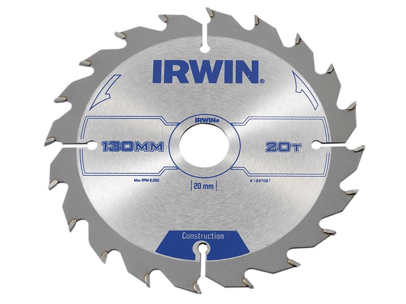 IRWIN� 1897087 Construction Circular Saw Blade 130 x 20mm x 20T ATB