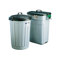 Addis Dustbin Round 90Ltr Grey