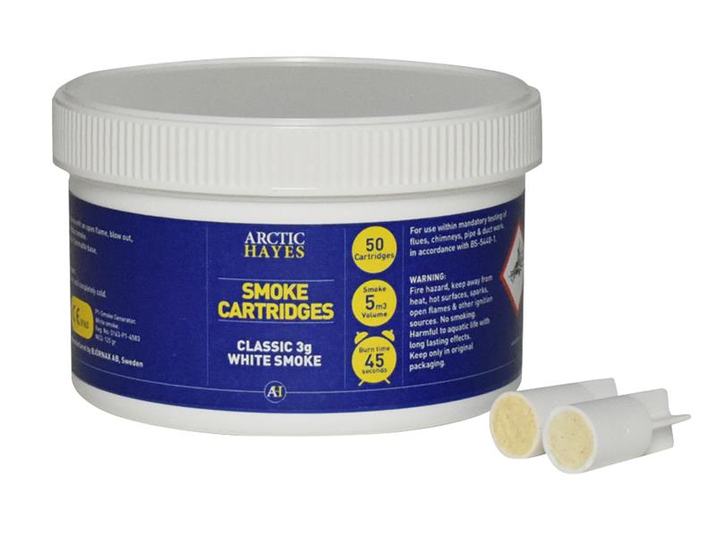 ArcticHayes 333003C Smoke Cartridges Classic 3g White (Tub 50)