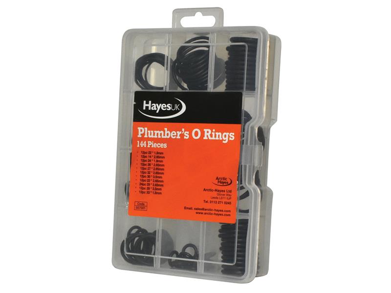 ArcticHayes 557001 Plumber's O-Ring Kit, 144 Piece