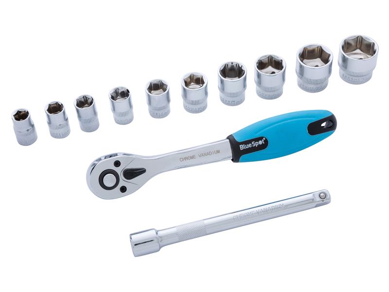 BlueSpotTools 01502 Socket Set of 12 Metric 3/8in Drive