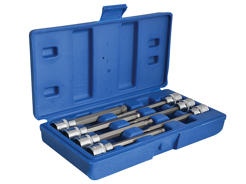BlueSpotTools 01510 3/8in Drive Extra Long Hex Ball Socket Bit Set, 7 Piece