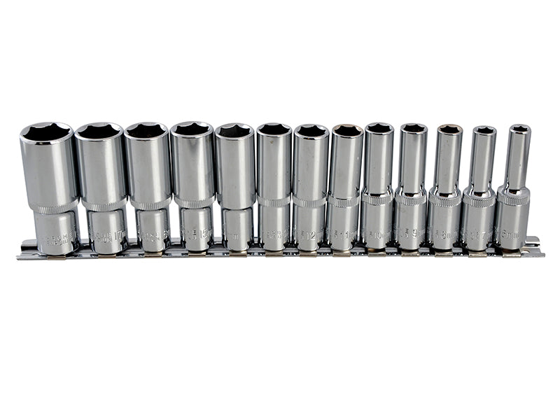 BlueSpotTools 01542 Deep Socket Set of 13 Metric 3/8in Square Drive