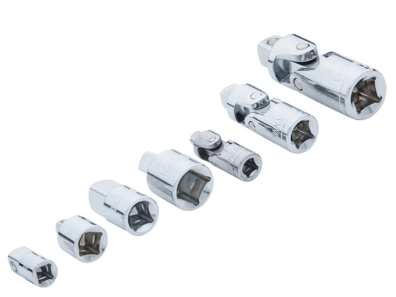 BlueSpotTools 02076 Universal Joint & Adaptor Set 7 Piece