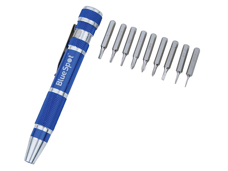 BlueSpotTools 12610 9-in-1 Screwdriver Bit Set