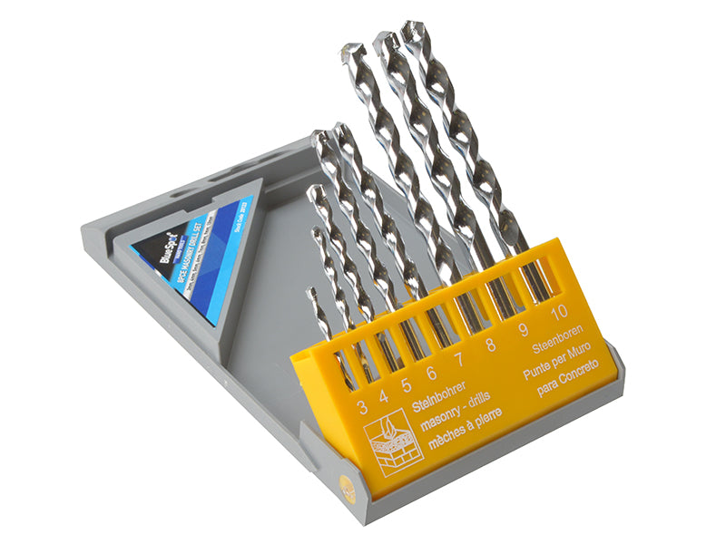 BlueSpotTools 20123 Masonry Drill Set, 8 Piece 3-10mm