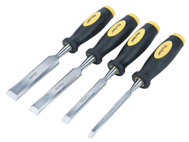 BlueSpotTools 28004 Chisel Set Double Colour Handle Set, 4 Piece