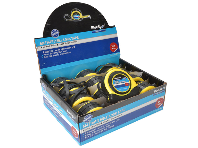 BlueSpotTools 33012 Tape 5m (12 Piece Display)
