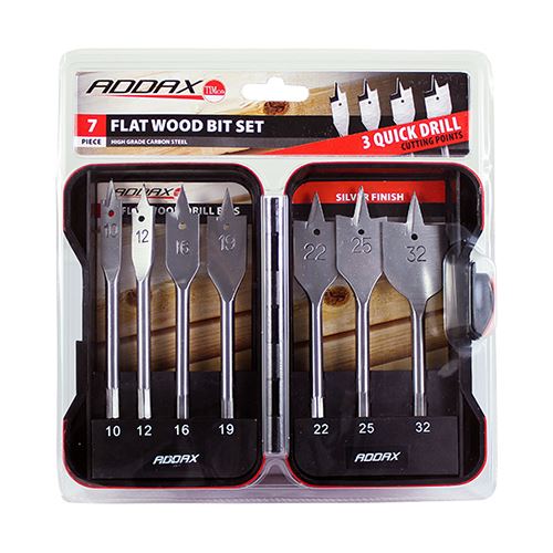 TIMCO Flat Wood Bit Set 7pc Pack 1