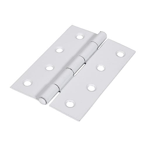 TIMCO Butt Hinge Fixed Pin White 100 x 70 White Pack 2
