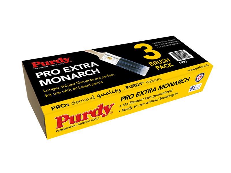 PUR Pro-Extra Monarch Brush Set, 3 Piece