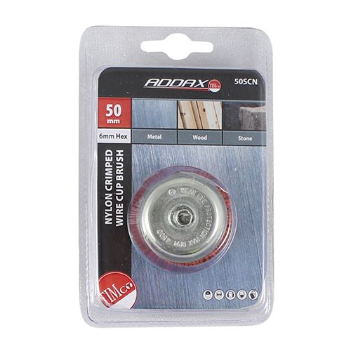 TIMCO Drill Nylon Cup Brush 50mm Pack 1