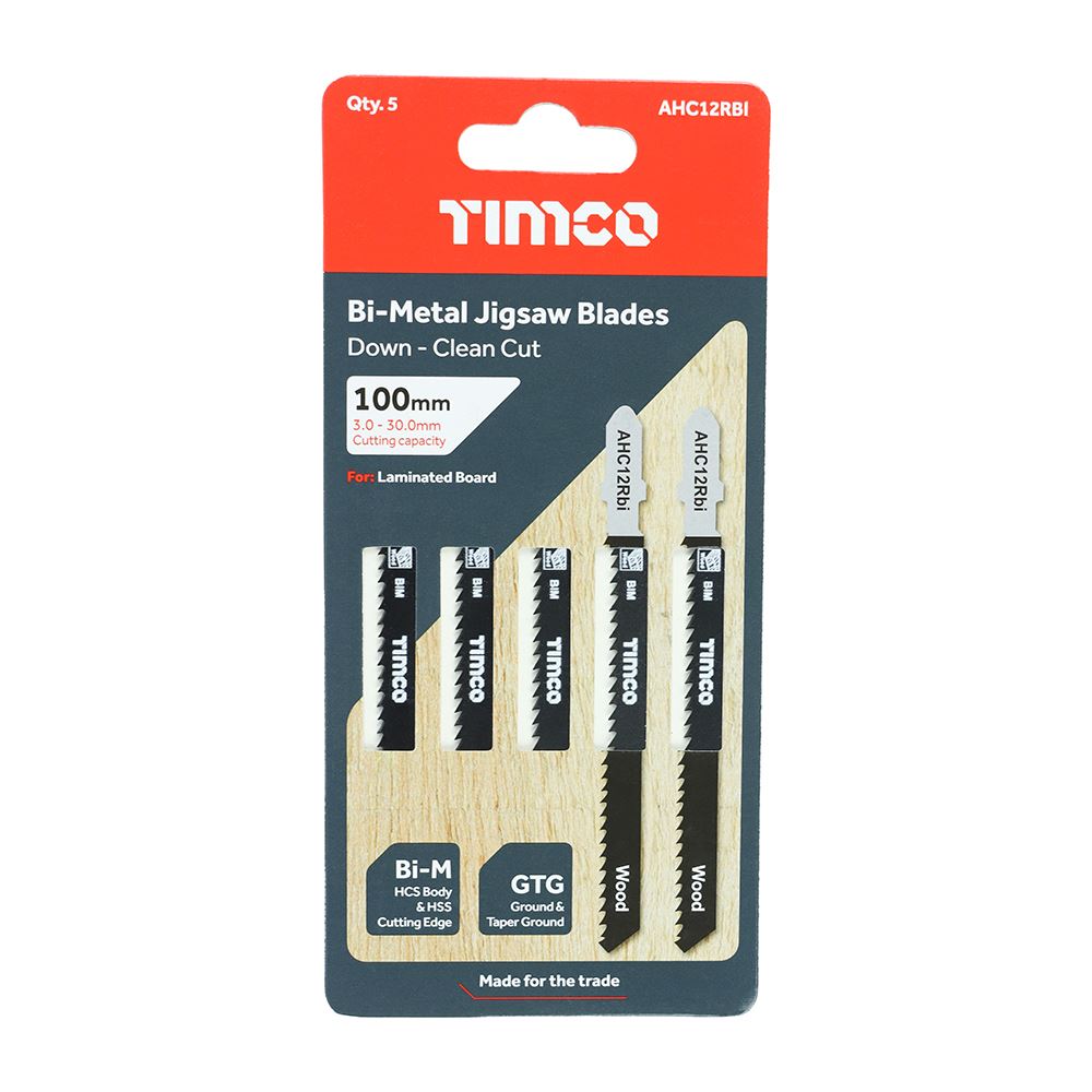 TIMCO Bi-Metal Jigsaw Blade for Wood T101BRF Pack 5
