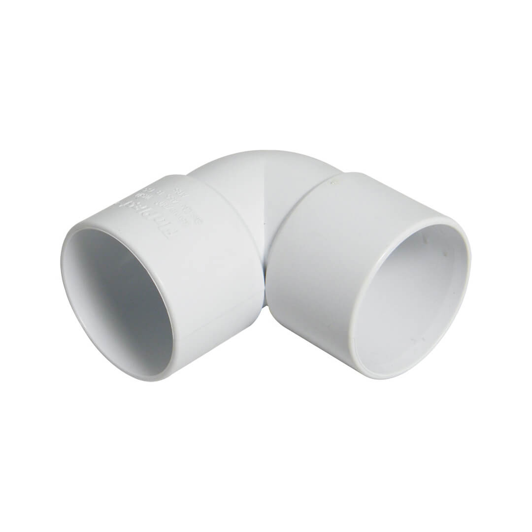 32MM WASTE - 1_" 90 � KNUCKLE BEND SOLVENT WHITE