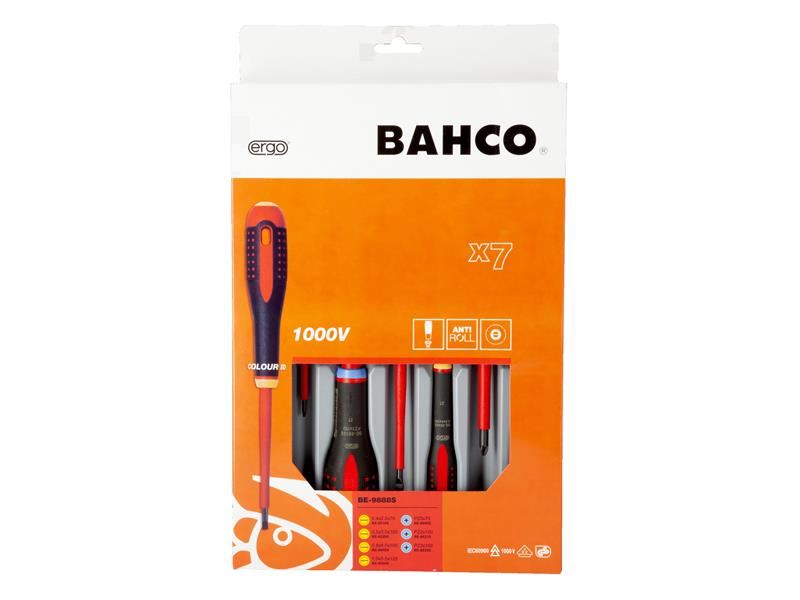 Bahco BE-9888S BE-9888S VDE ERGO™ Screwdriver Set, 7 Piece