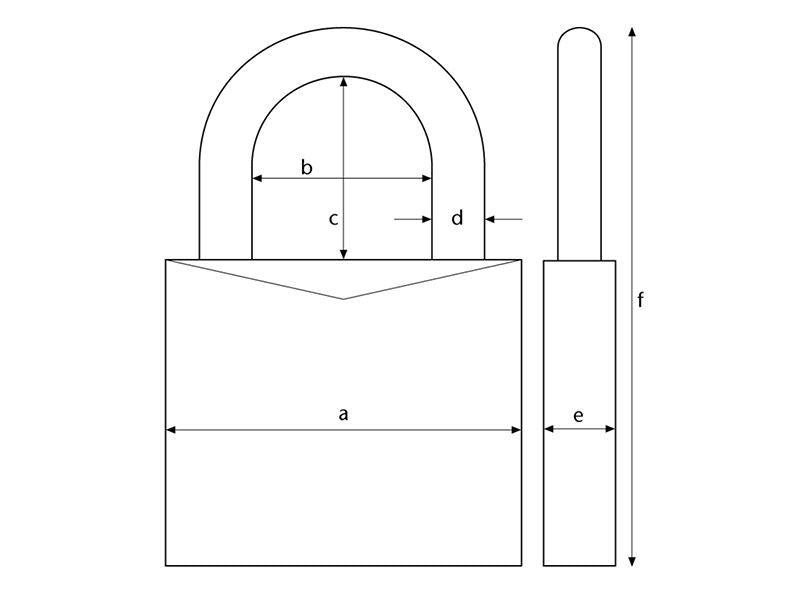 ABUS 55902 90RK/50 TITALIUM™ Padlock Closed Shackle Carded