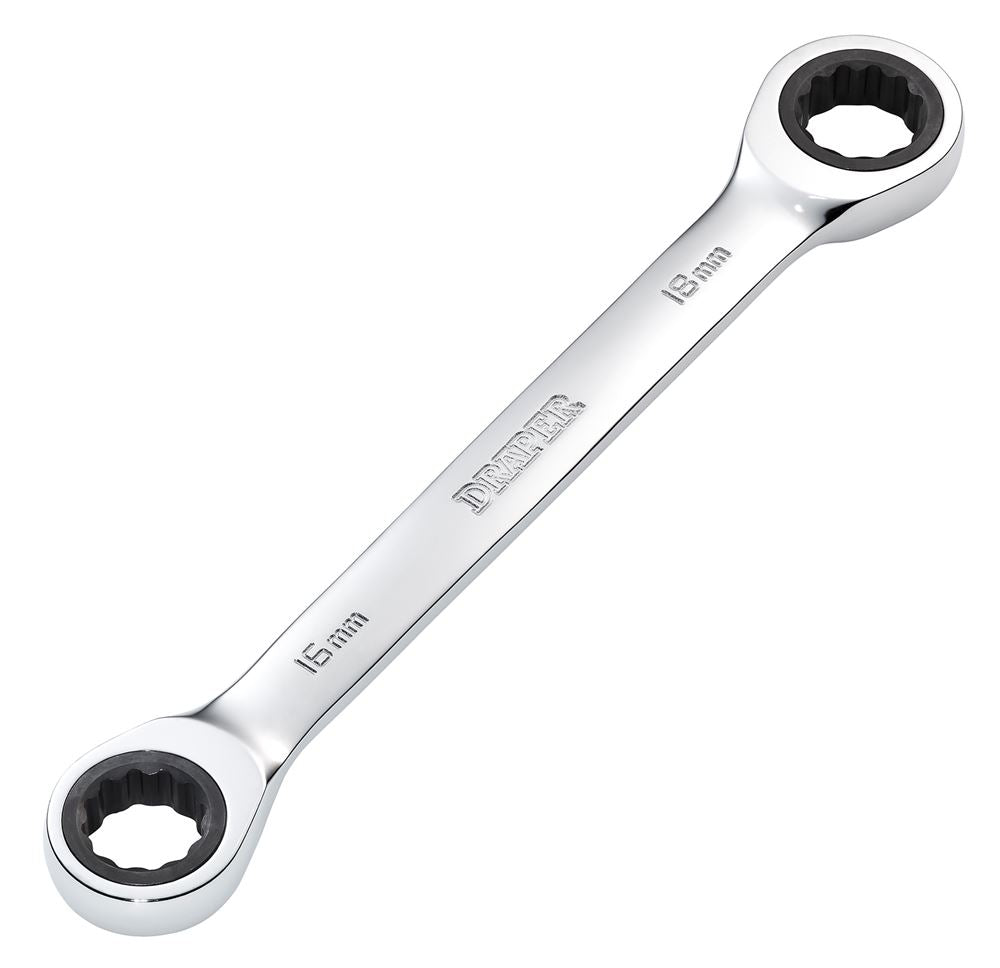 Draper 16X18 RATCHET RING SPANNER 27739 27739 HI-TORQ® Metric Double Ratchet Ring Spanner