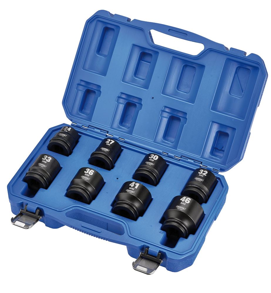 Draper 8PC 3/4" SQ.DR IMPACT SOC.SET Metric Impact Socket Set, 3/4" Sq. Dr. (8 Piece)