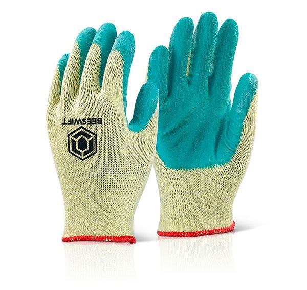 Beeswift EC8N Grip Work Gloves – Latex Coated | Orange & Green | M–XL | Pack of 10