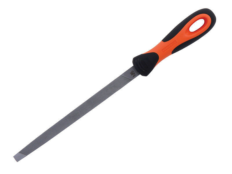 Bahco 1-170-08-2-2 Handled Three-Square Second Cut File 1-170-08-2-2 200mm (8in)