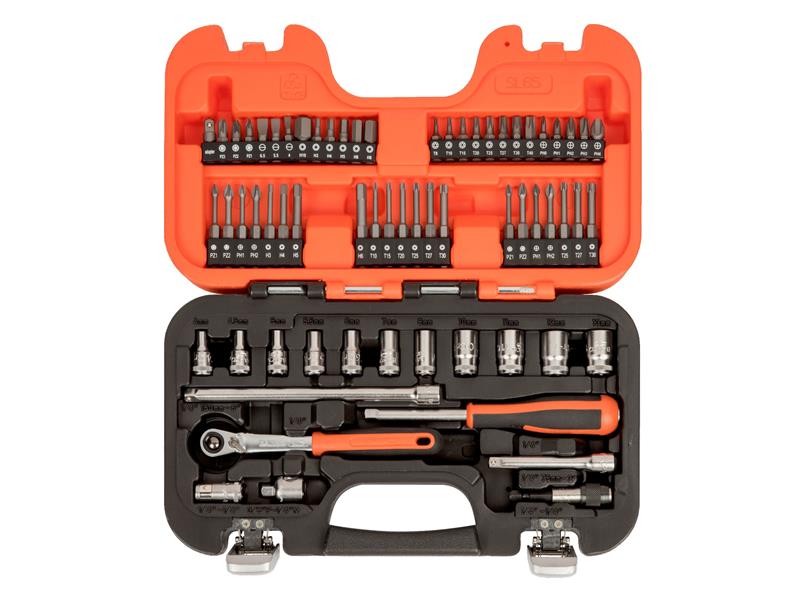 Bahco SL65 SL65 Slim Socket Set of 65 Metric 1/4in Drive