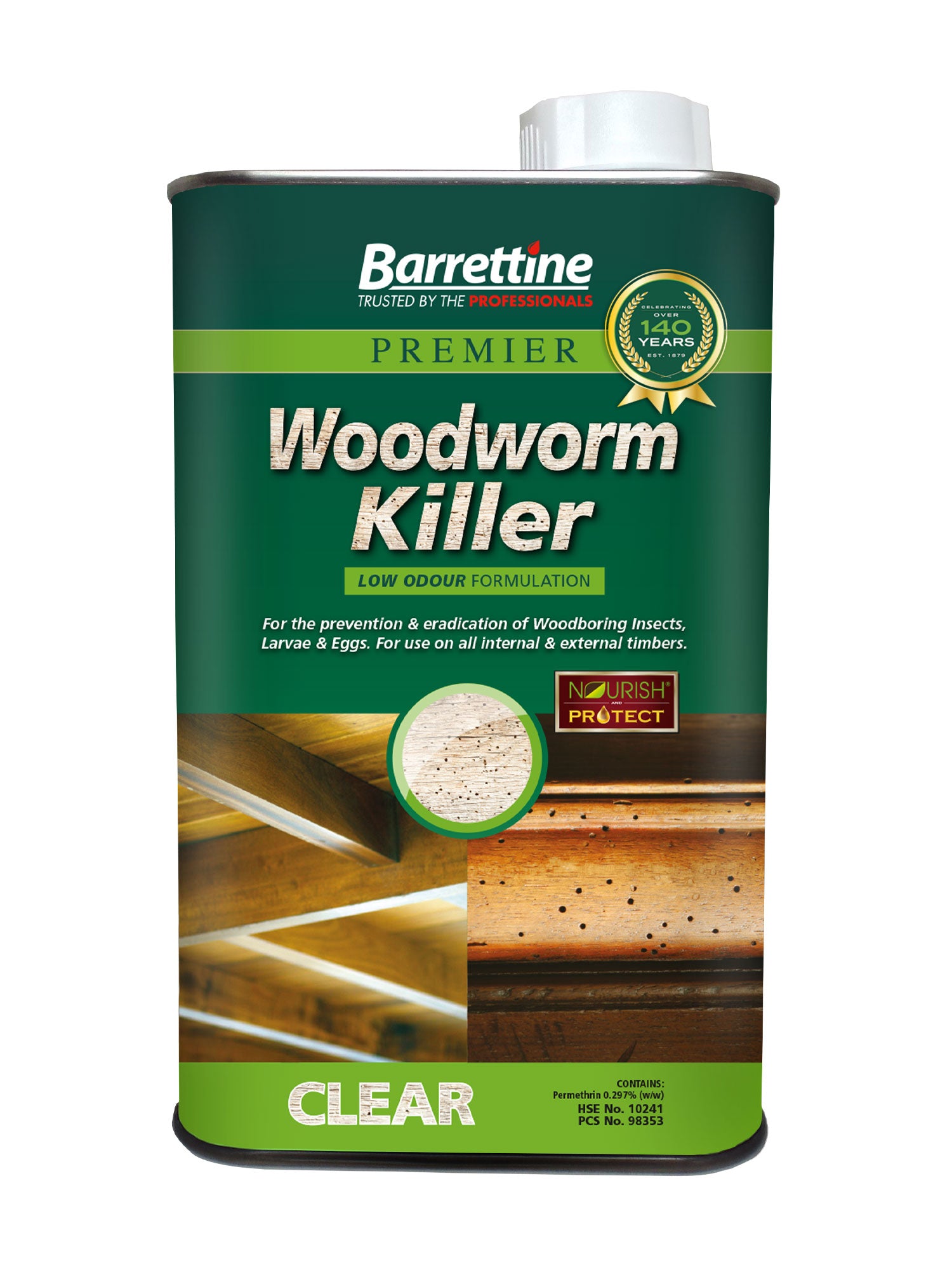 1L Woodworm WOOD WORM Killer Solvent Preserver fast acting treatment