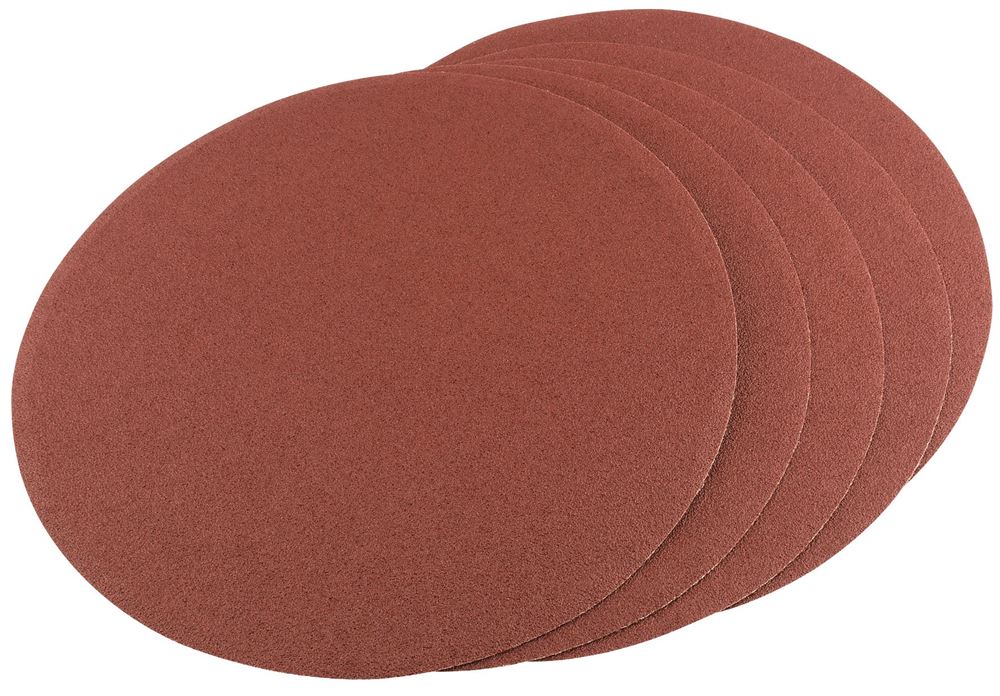 54667 Draper Self-Adhesive Aluminium Oxide Sanding Discs, 200mm, 80 Grit (Pack of 5) Professional Trade DIY Workshop Garage Use