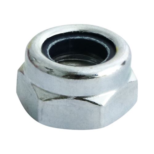 TIMCO T Nylon Nut DIN 985 - BZP M6 Silver Pack 500