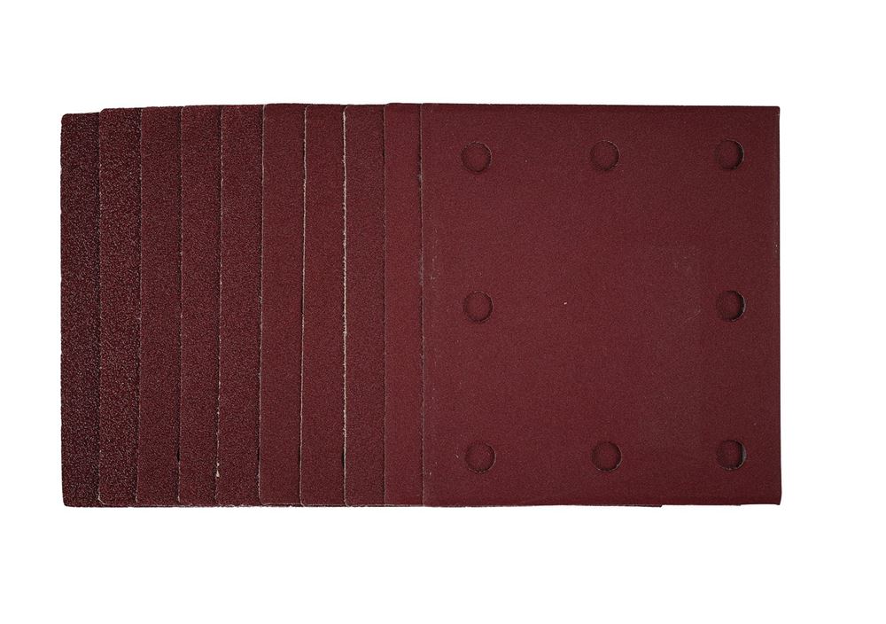 Draper SANDING SHEET 115X105MM ASSRT 54347 54347 1/4 Sanding Sheets with Hook and Loop, 115 x 105mm (Pack of 10)