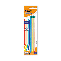 Bic Stripes HB Pencils Ast Blist Pk3