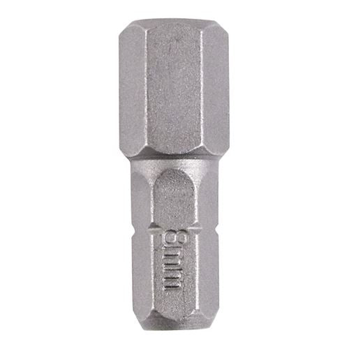 TIMCO Hex Driver Bit - S2 Grey 8.0 x 25 Grey Pack 2
