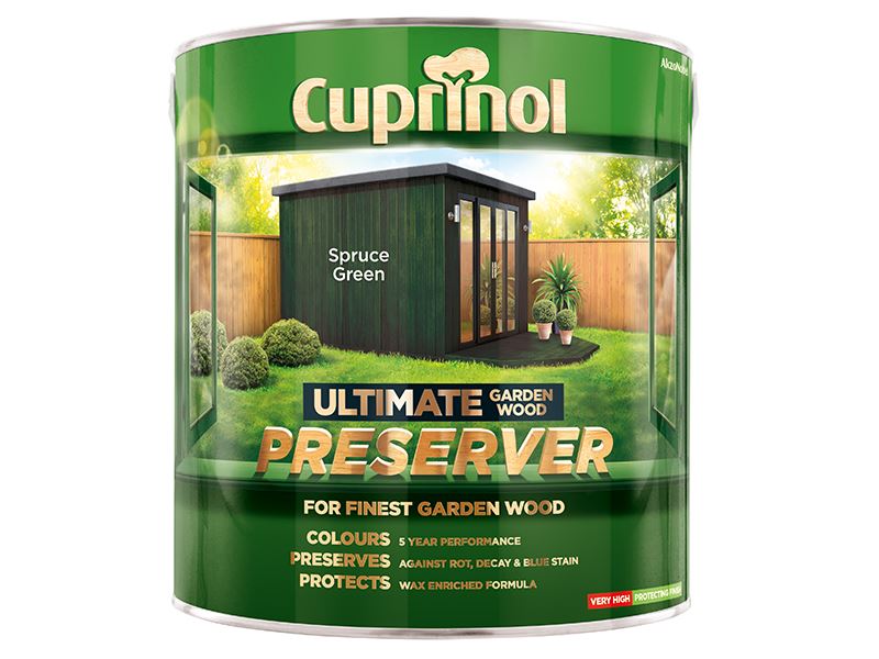 Cuprinol 5206121 Ultimate Garden Wood Preserver Spruce Green 4 litre